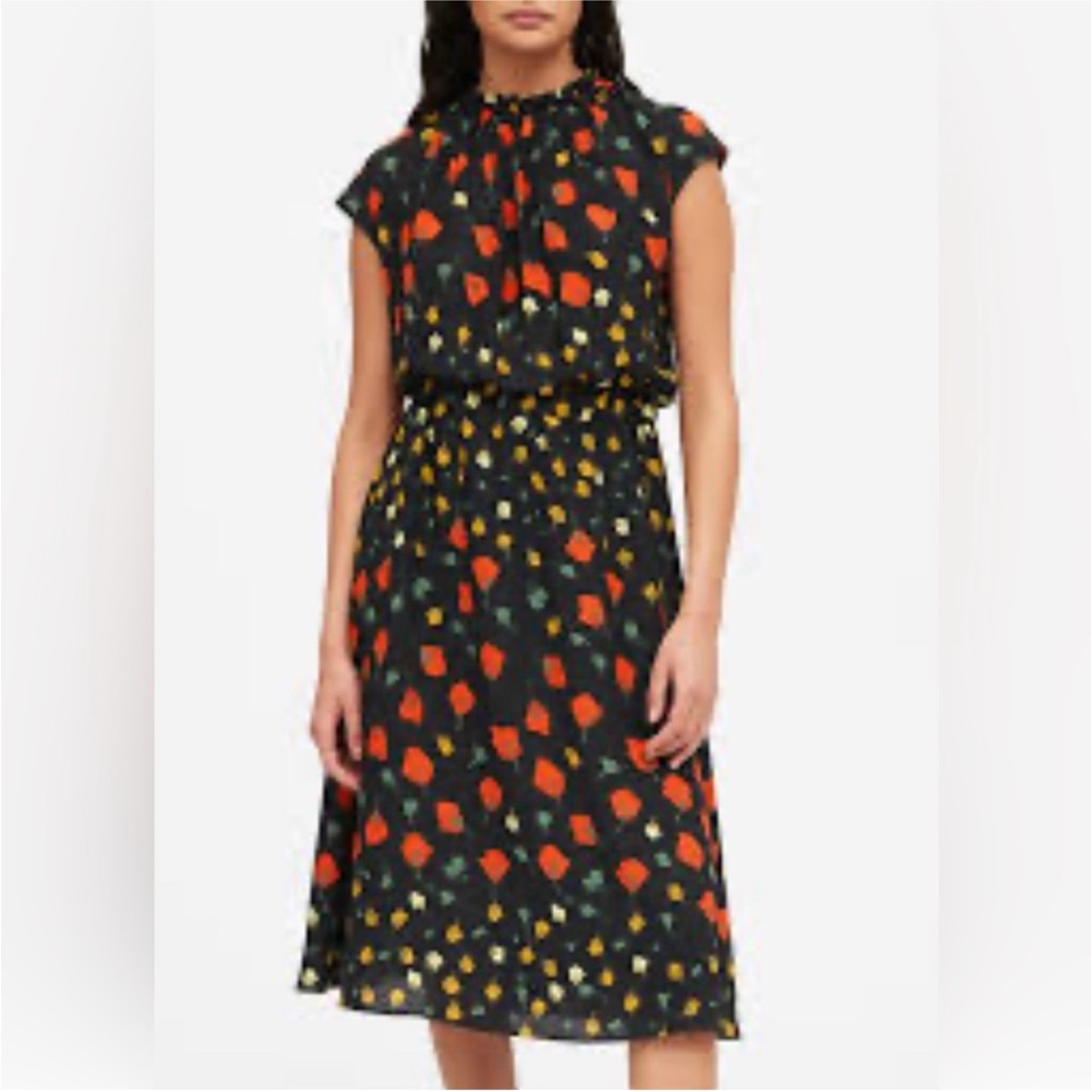 Banana Republic Poppy Floral Print Midi Dress